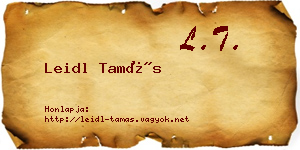 Leidl Tamás névjegykártya