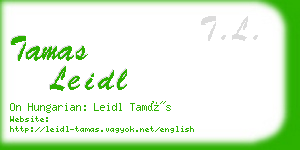 tamas leidl business card